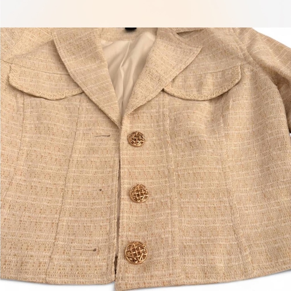 Halogen Beige Textured Blazer - Picture 3 of 5